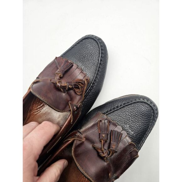Allen Edmons 2 Eye Men's Penny Loafer Size 10 D‎ Vibram Gumlite Sole Pebbled - Picture 11 of 13